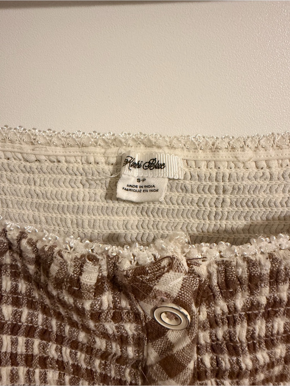 Urban Outfitters Kimchi Blue White and Brown Gingham Dress - Picture 3 of 3